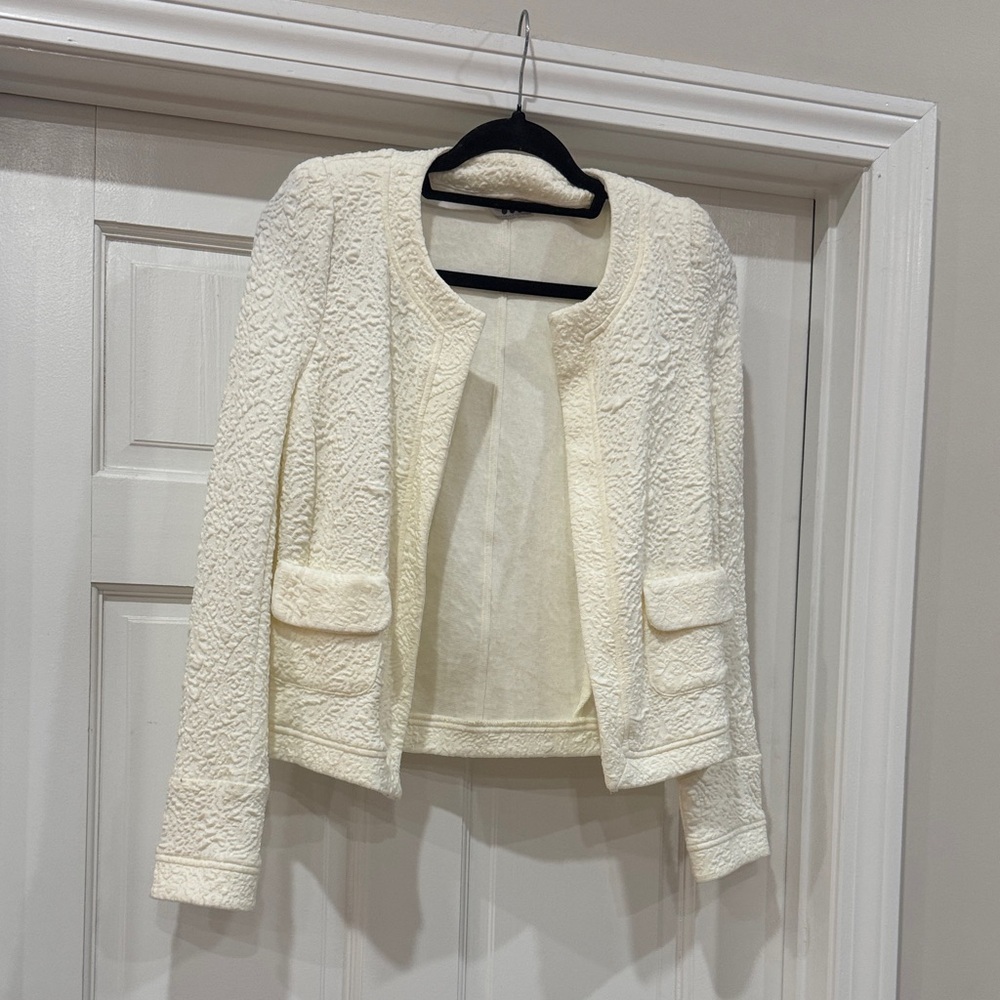 Three Dots Elegant Cream Women's Jacket / Blazer